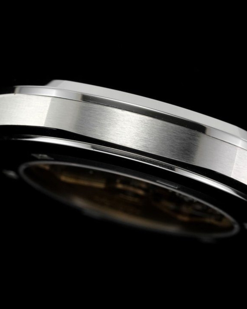 Patek Philippe Aquanaut Black Dial Steel Bezel On Black Rubber Strap