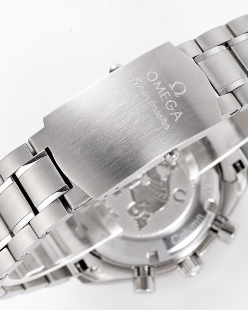 Omega Speedmaster Racing White Dial Steel Bezel On Steel Bracelet