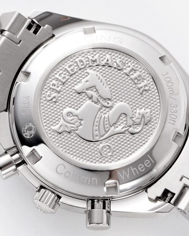 Omega Speedmaster Racing White Dial Steel Bezel On Steel Bracelet