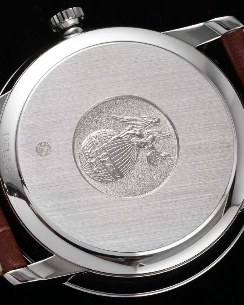 Omega De Ville Prestige Silver Dial Steel Case On Brown Leather Strap