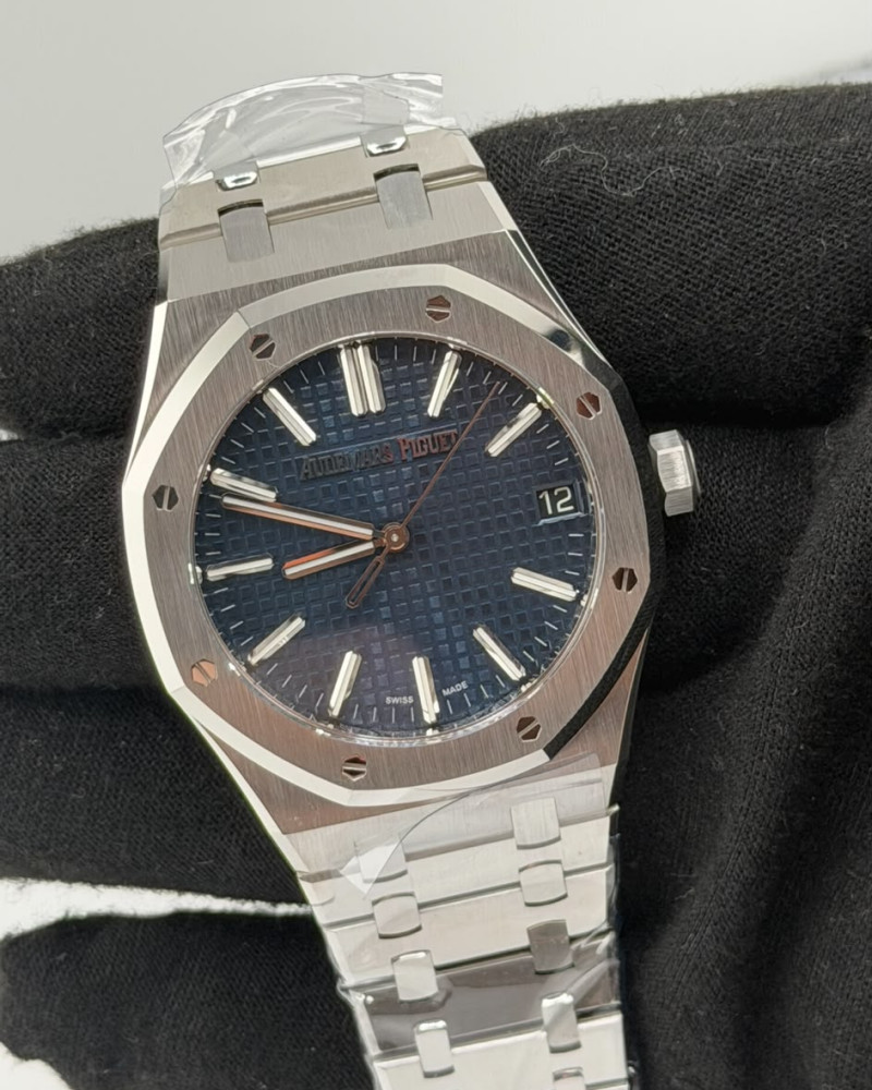 Audemars Piguet Royal Oak Blue Dial Steel Bezel On Steel Bracelet