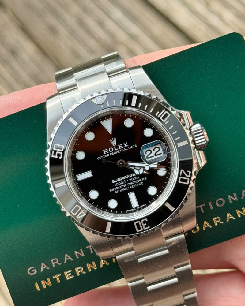Rolex Oyster Perpetual Date Submariner Black Dial Black Ceramic Bezel On Oyster Bracelet