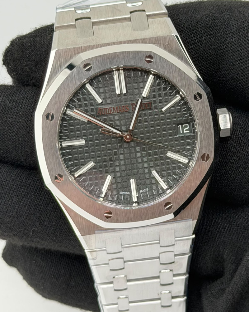 Audemars Piguet Royal Oak Grey Dial Steel Bezel On Steel Bracelet