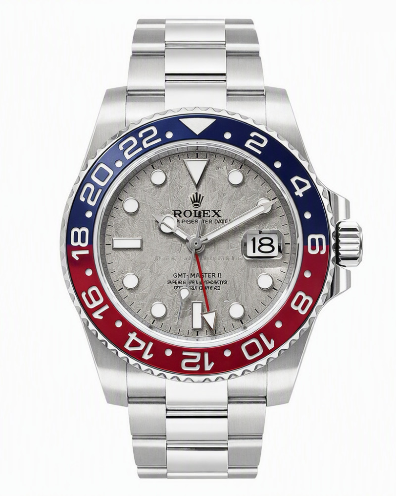 Rolex Oyster Perpetual Date GMT-Master II Meteorite Dial Pepsi Red Blue Ceramic Bezel On Oyster Bracelet