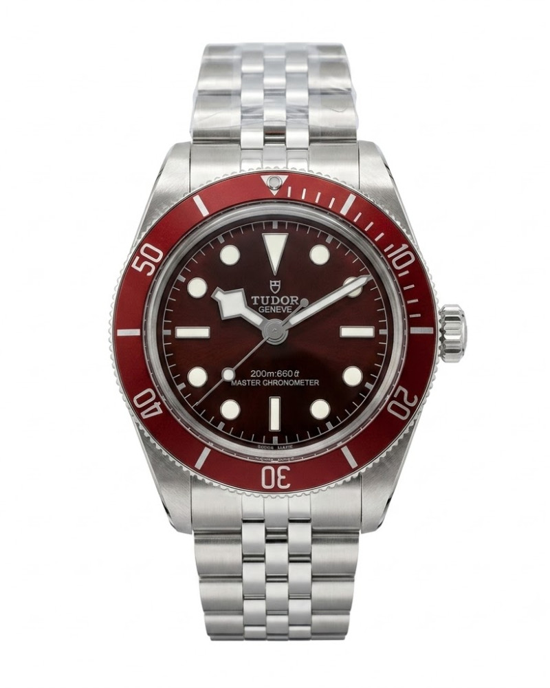 Tudor Black Bay 41 Black Dial Red Bezel On Jubilee Bracelet