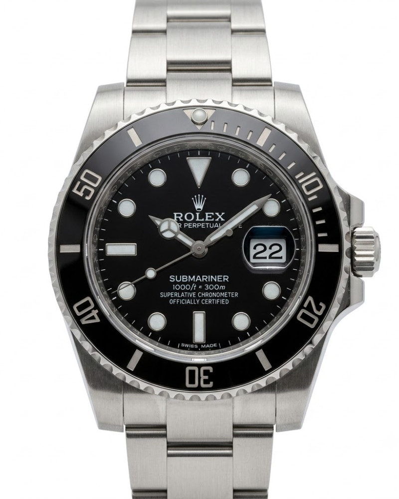 Rolex Oyster Perpetual Date Submariner Black Dial Black Bezel