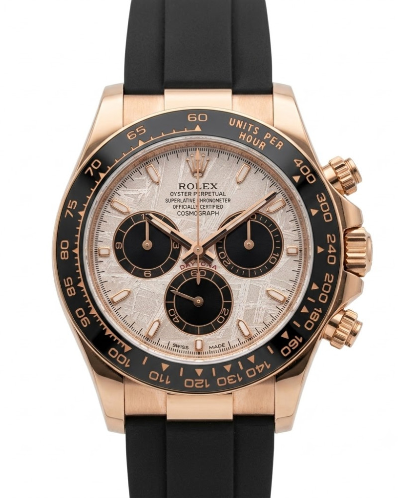 Rolex Daytona Meteorite Dial On Rose Gold Oysterflex Strap
