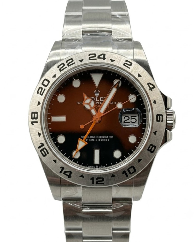 Rolex Explorer II Black Dial On Steel Bracelet