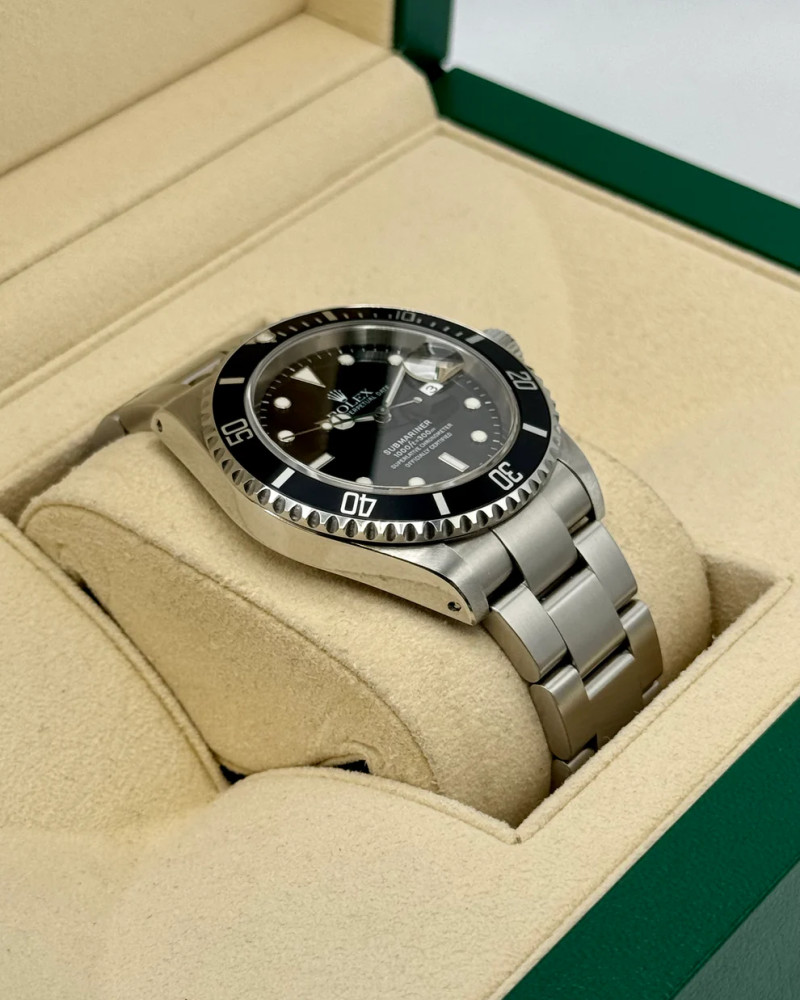 Rolex Oyster Perpetual Date Submariner Black Dial Black Bezel