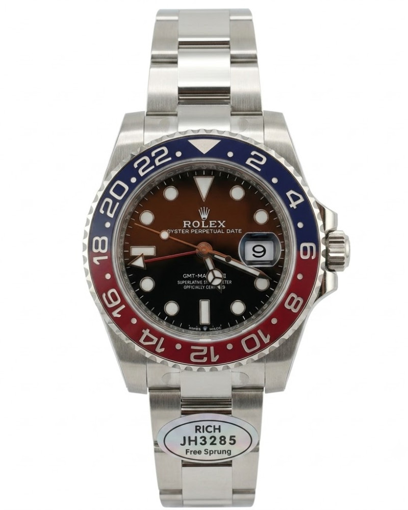 Rolex GMT-Master II Black Dial Pepsi Bezel On Jubilee Bracelet