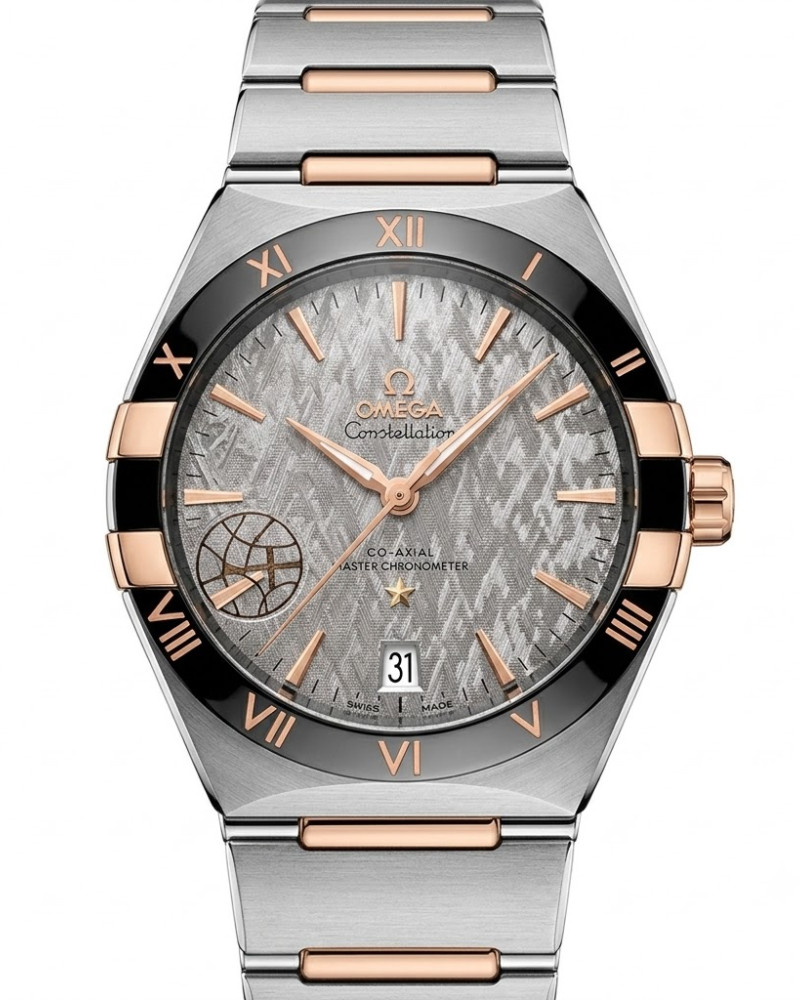 Omega Constellation Co-Axial Master Chronometer Two-Tone Grey Dial On Steel and Gold Bracelet