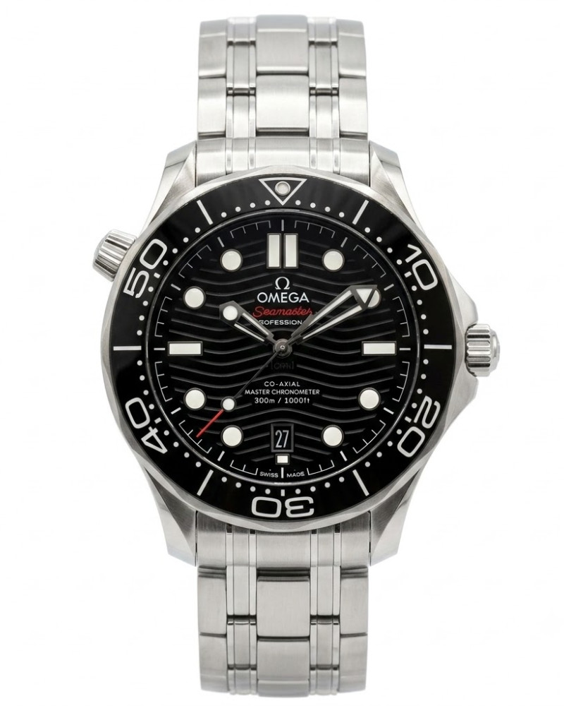 Omega Seamaster Diver 300M Brown Wave Dial On Steel Bracelet