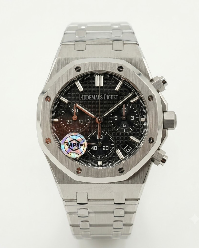 Audemars Piguet Royal Oak Chronograph Black Dial On Steel Bracelet