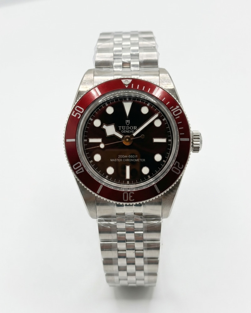 Tudor Black Bay 41 Black Dial Red Bezel On Jubilee Bracelet