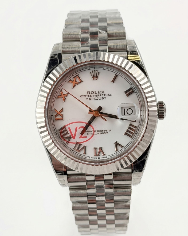 Rolex Datejust 41 White Roman Dial On Jubilee Bracelet