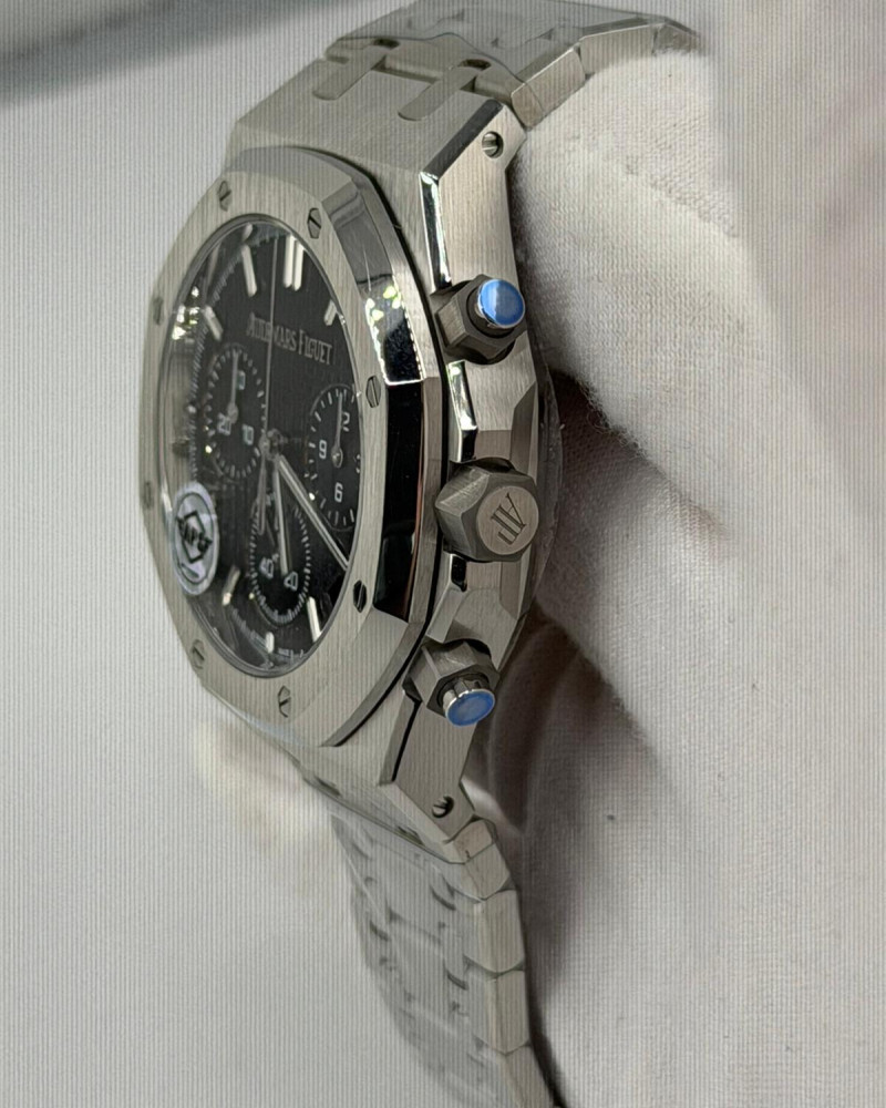 Audemars Piguet Royal Oak Chronograph Black Dial On Steel Bracelet