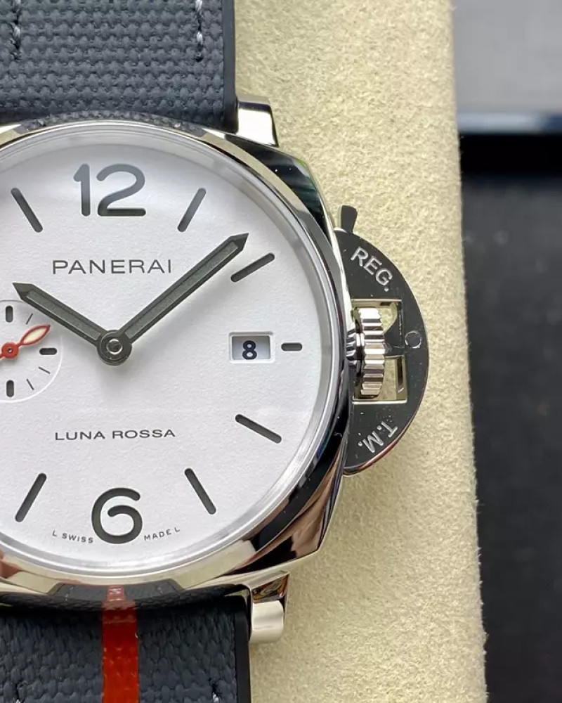 Panerai PAM1381 Luminor Due Luna Rossa 42mm VSF 1:1 Best Edition on Gray Nylon Strap P900