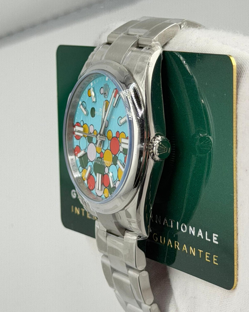 Oyster Perpetual Celebration Motif Dial On Steel Bracelet