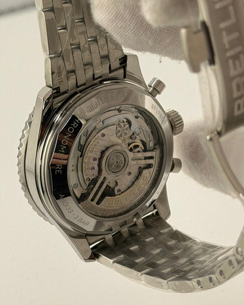 Breitling Navitimer Green Dial On Steel Bracelet