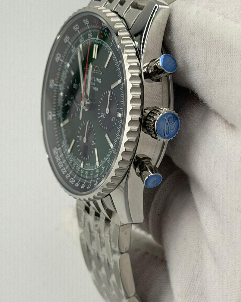 Breitling Navitimer Green Dial On Steel Bracelet