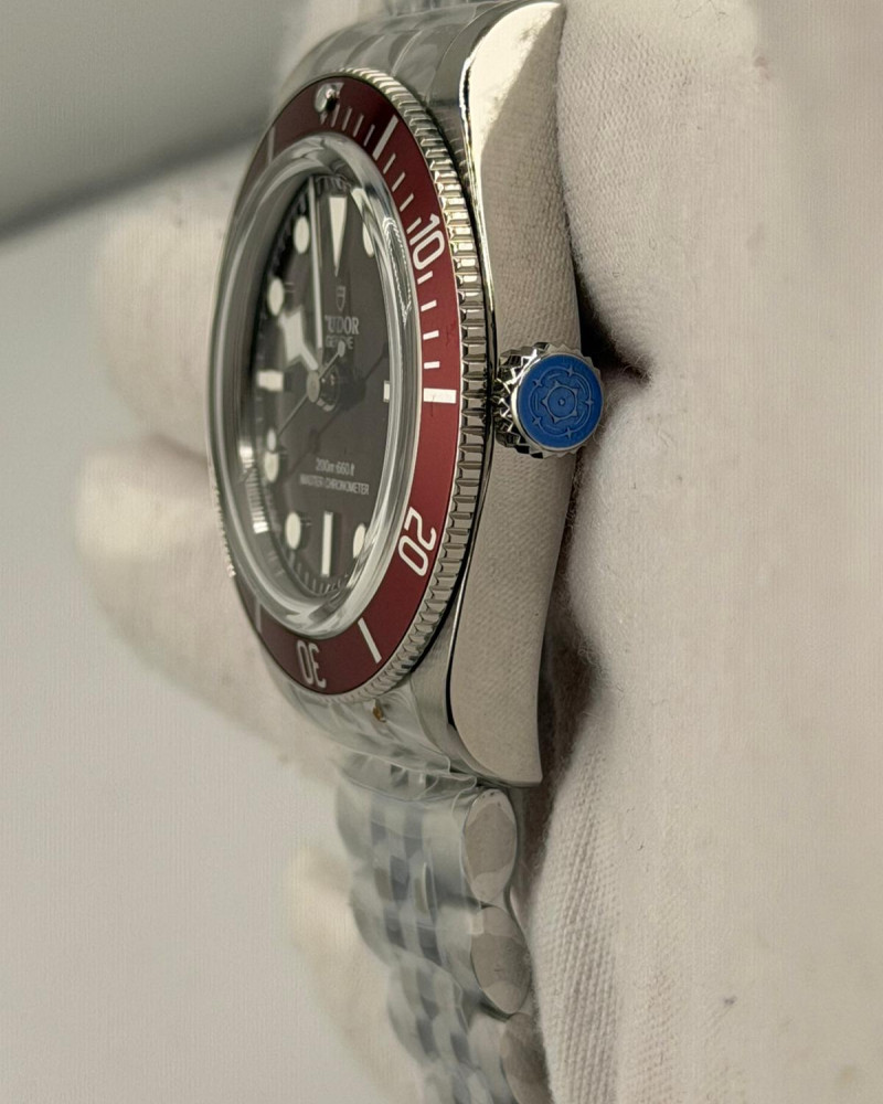 Tudor Black Bay 41 Black Dial Red Bezel On Jubilee Bracelet
