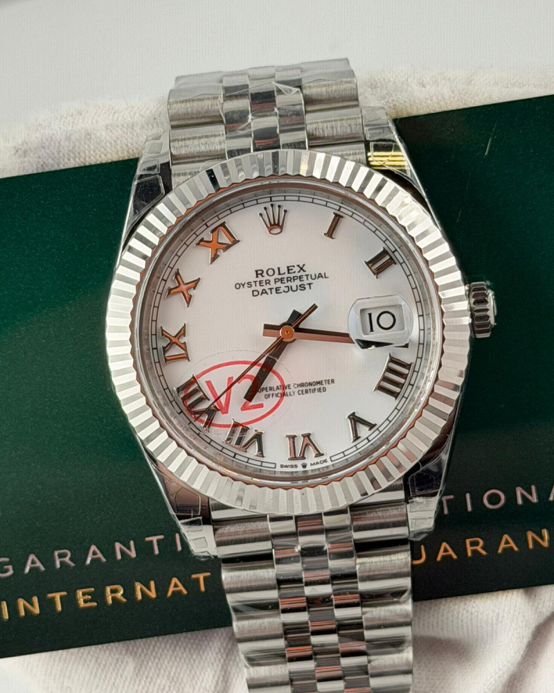 Rolex Datejust 41 White Roman Dial On Jubilee Bracelet