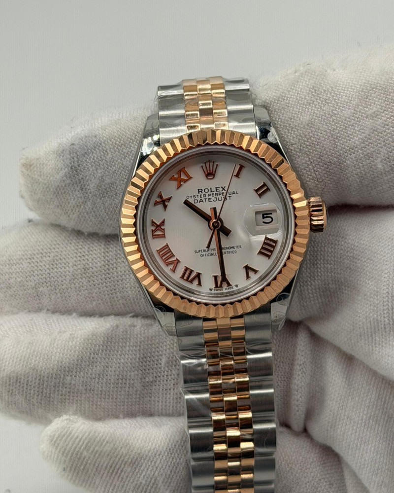 Rolex Datejust 31 White Roman Dial On Two-Tone Jubilee Bracelet