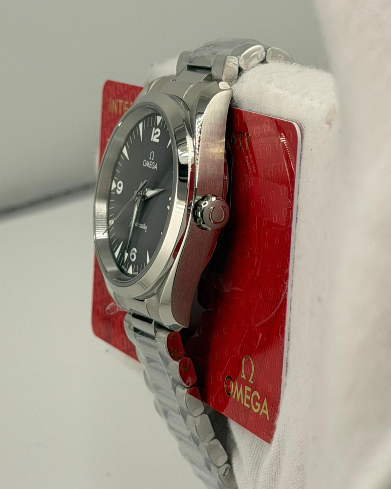 Omega Railmaster Black Dial On Steel Bracelet