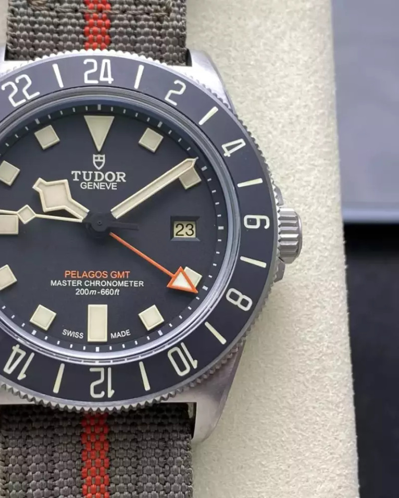 Tudor Pelagos GMT Black Dial Titanium Case On Fabric Strap