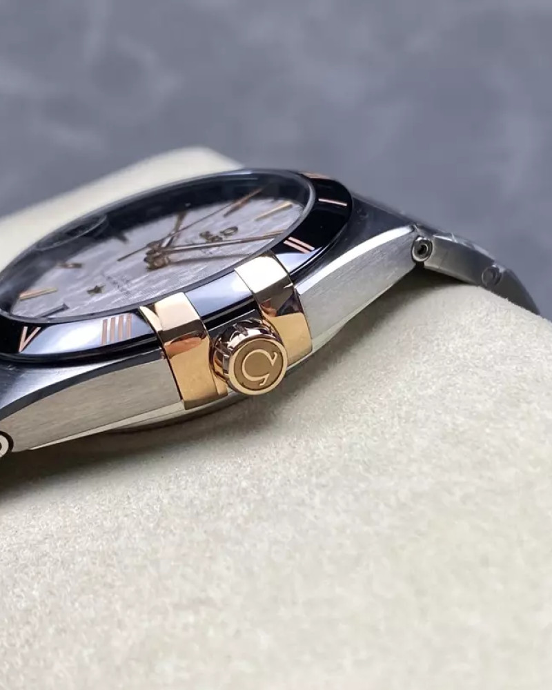 Omega Constellation Co-Axial Master Chronometer Two-Tone Grey Dial On Steel and Gold Bracelet