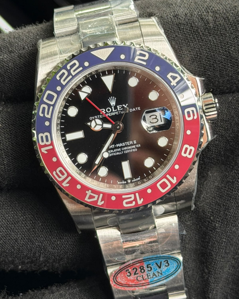 Rolex Oyster Perpetual Date GMT-Master II Black Dial Pepsi Ceramic Bezel On Oyster Bracelet