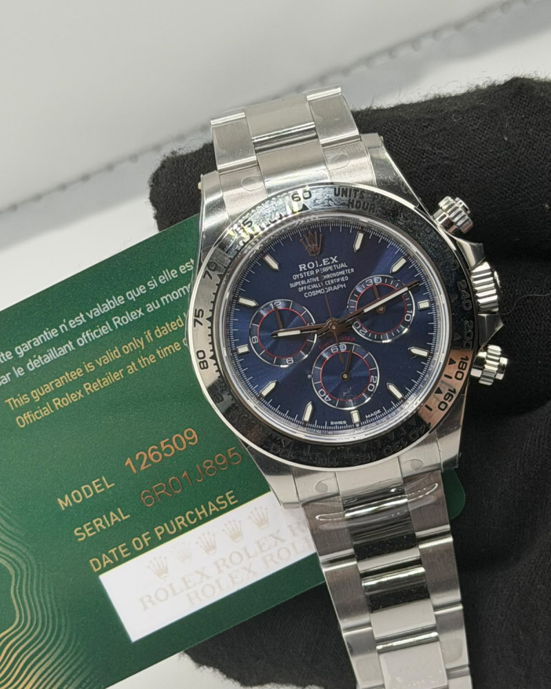 Rolex Oyster Perpetual Cosmograph Daytona Steel Blue Dial On Oyster Bracelet