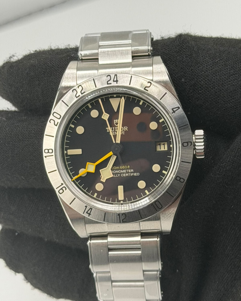 Tudor Black Bay Pro Black Dial Steel Bezel On Steel Bracelet