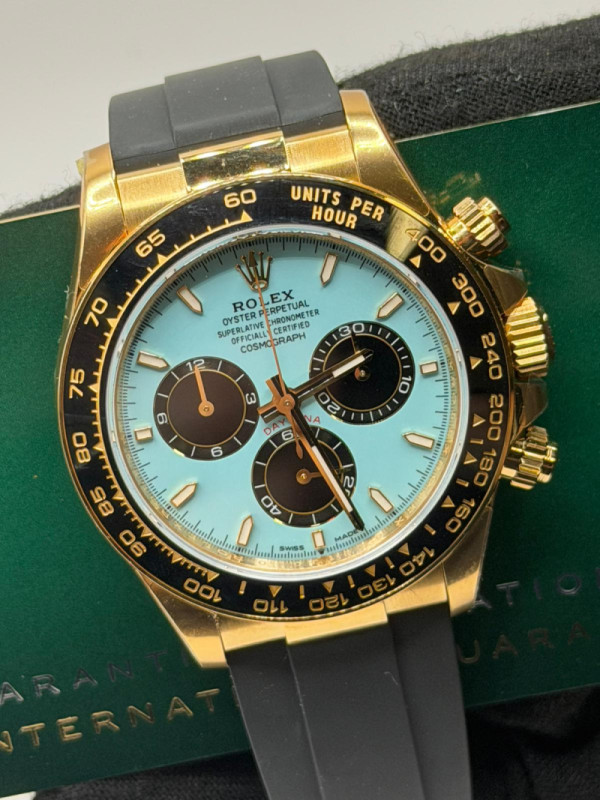 Rolex Yellow Gold Oysterflex Daytona Tiffany Blue
